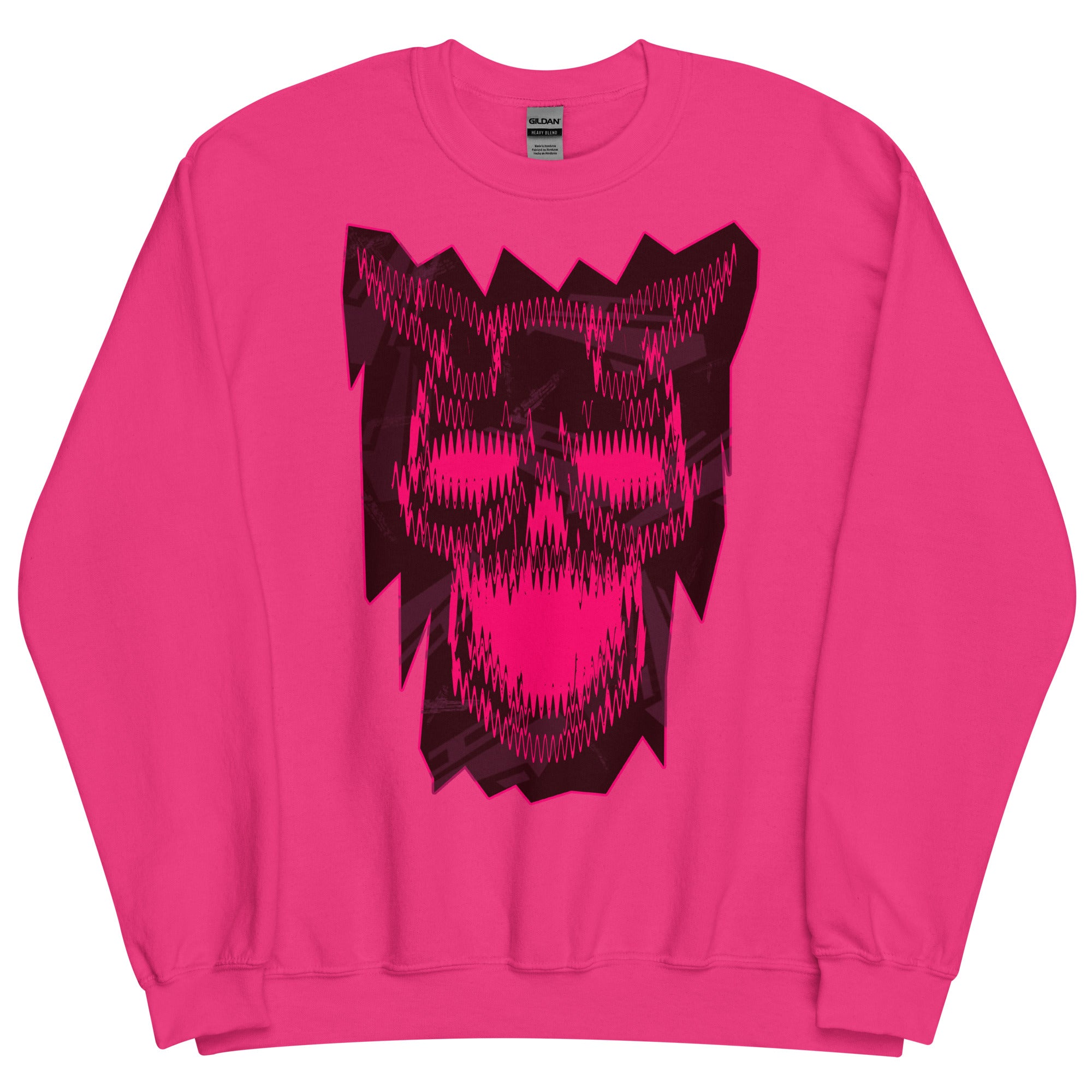 Distorted Skull Unisex Sweatshirt - EtherCrow Wear